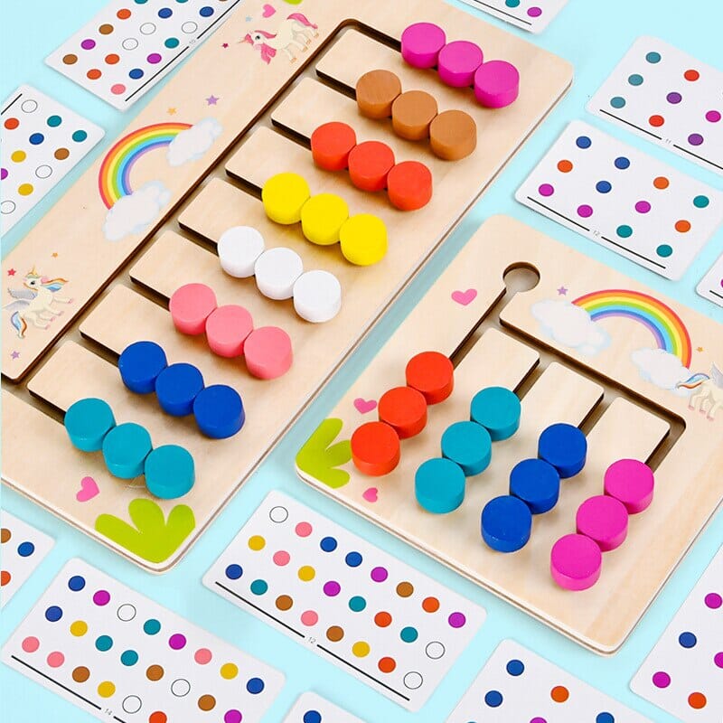 Quebra Cores - Brinquedo de Lógica Montessori de Madeira Educativo Criativaê 4 colors