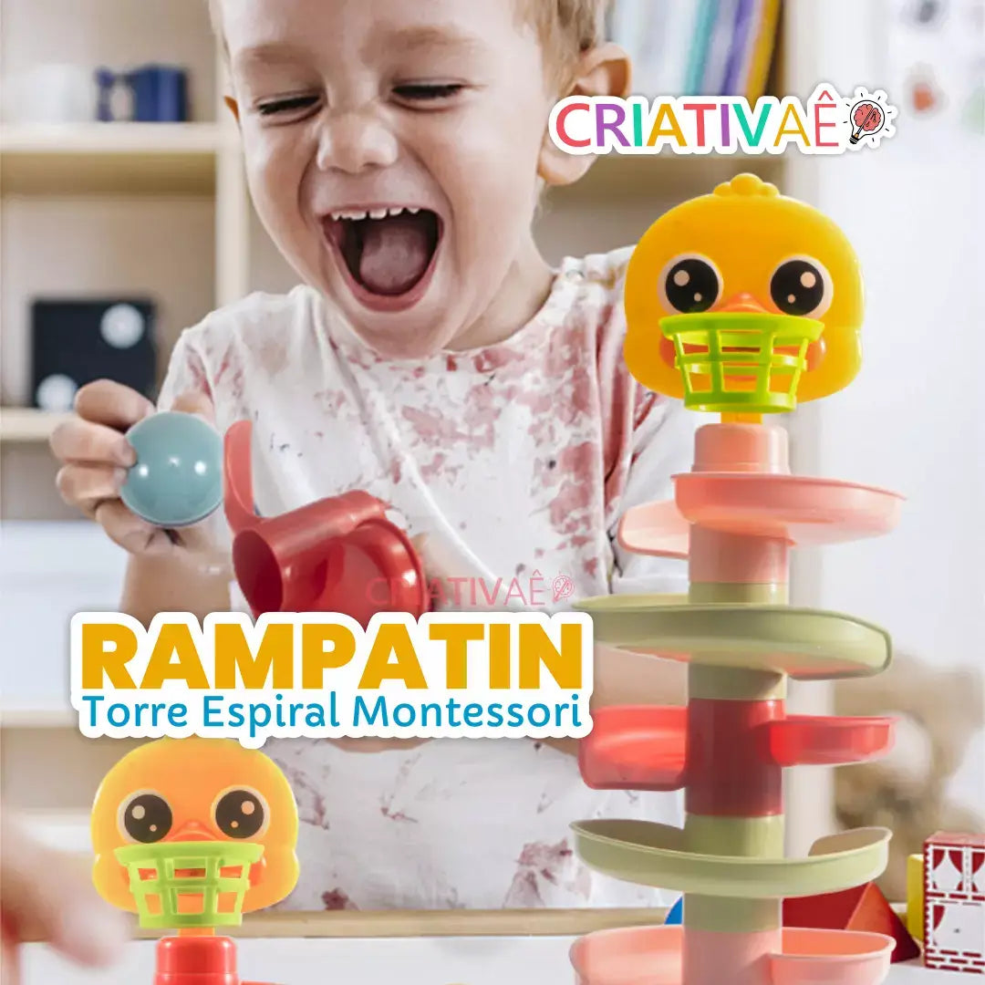 Rampatin - Torre Espiral Montessori + Brinde Exclusivo Criativaê