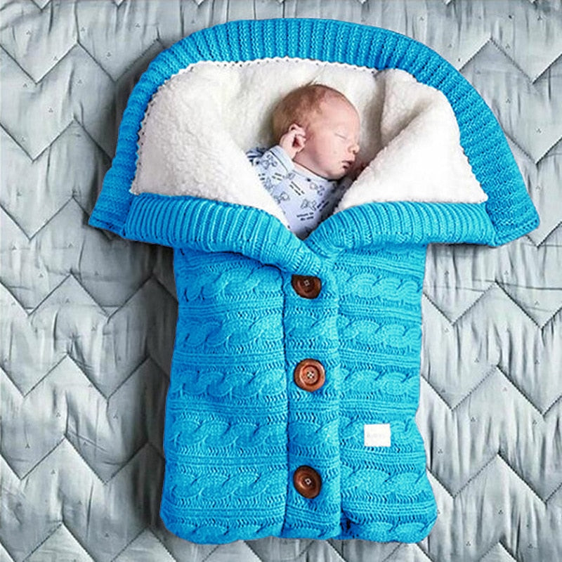 Saco de Dormir Bebê em Tricot Ultra Confort I&C 3 Criativaê Azul Claro 68cm x 40cm
