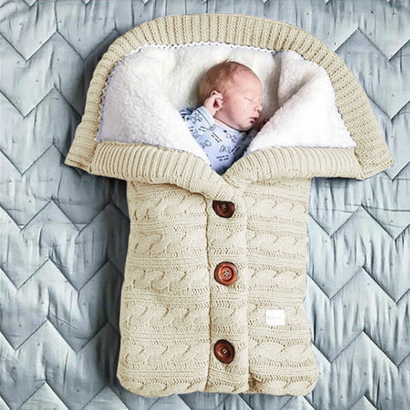 Saco de Dormir Bebê em Tricot Ultra Confort I&C 3 Criativaê Bege 68cm x 40cm