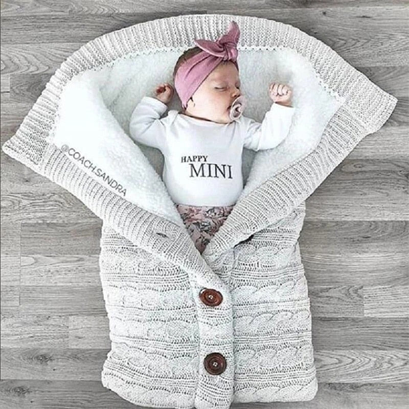 Saco de Dormir Bebê em Tricot Ultra Confort I&C 3 Criativaê Cinza Claro 68cm x 40cm