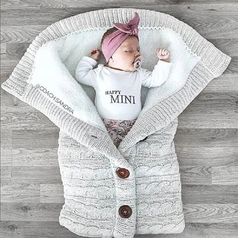 Saco de Dormir Bebê em Tricot Ultra Confort I&C 3 Criativaê Cinza Claro 68cm x 40cm 