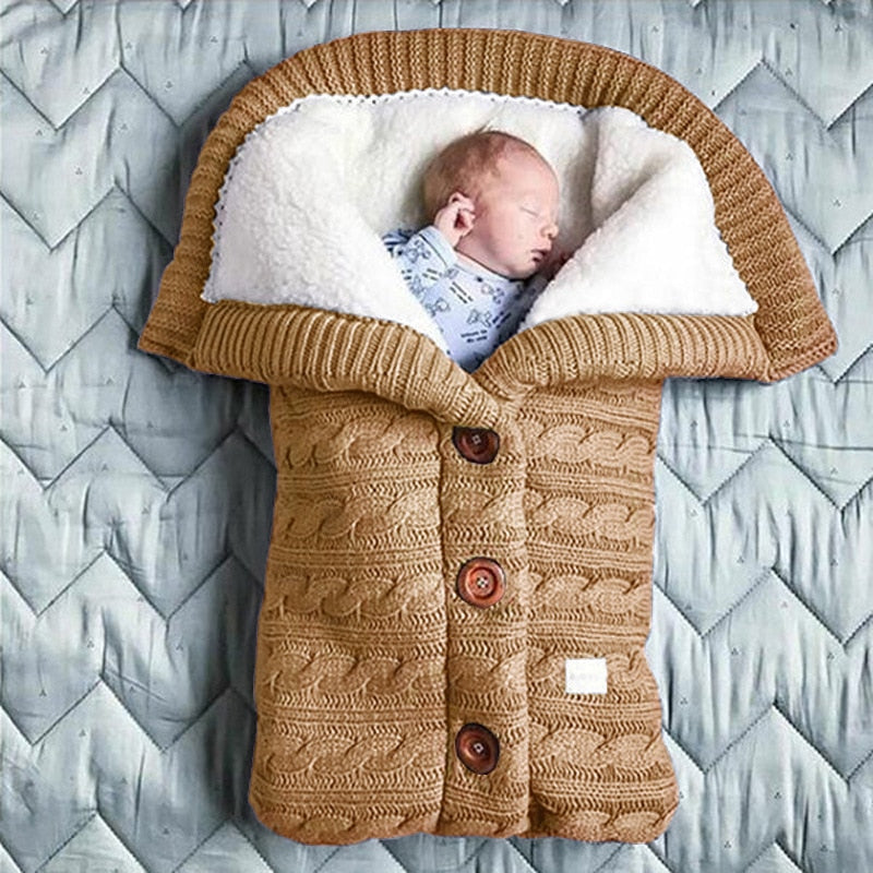 Saco de Dormir Bebê em Tricot Ultra Confort I&C 3 Criativaê Marrom 68cm x 40cm
