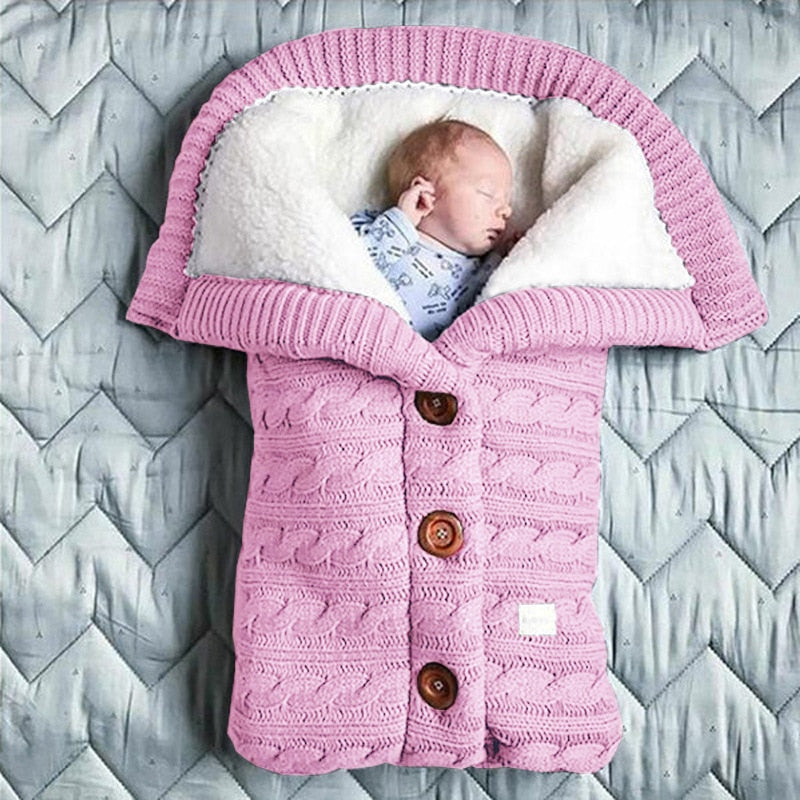 Saco de Dormir Bebê em Tricot Ultra Confort I&C 3 Criativaê Rosa Pink 68cm x 40cm