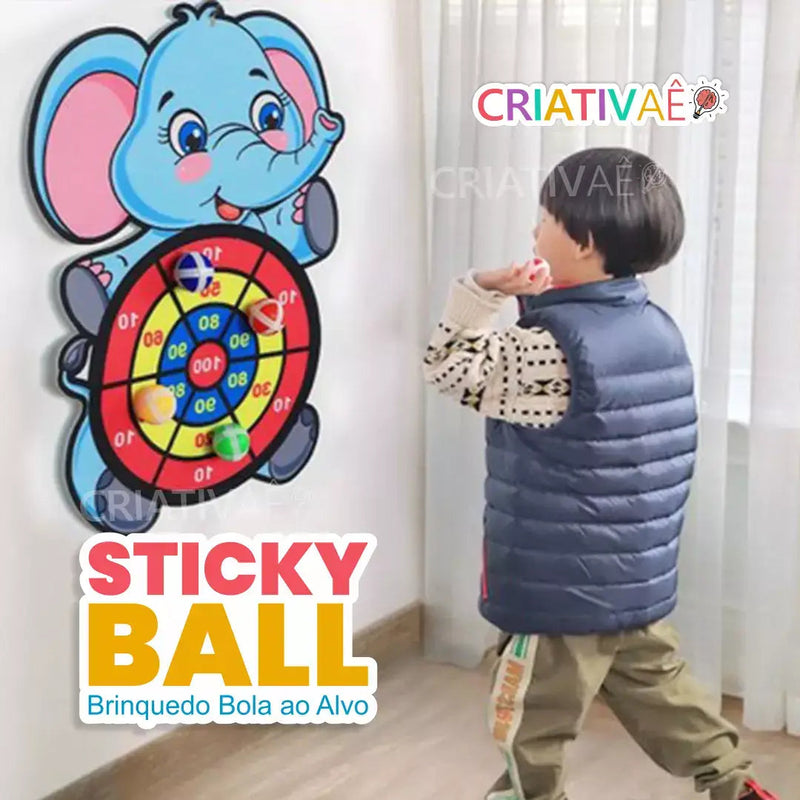 Sticky Ball - Brinquedo Bola ao Alvo I&C 3 Criativaê 
