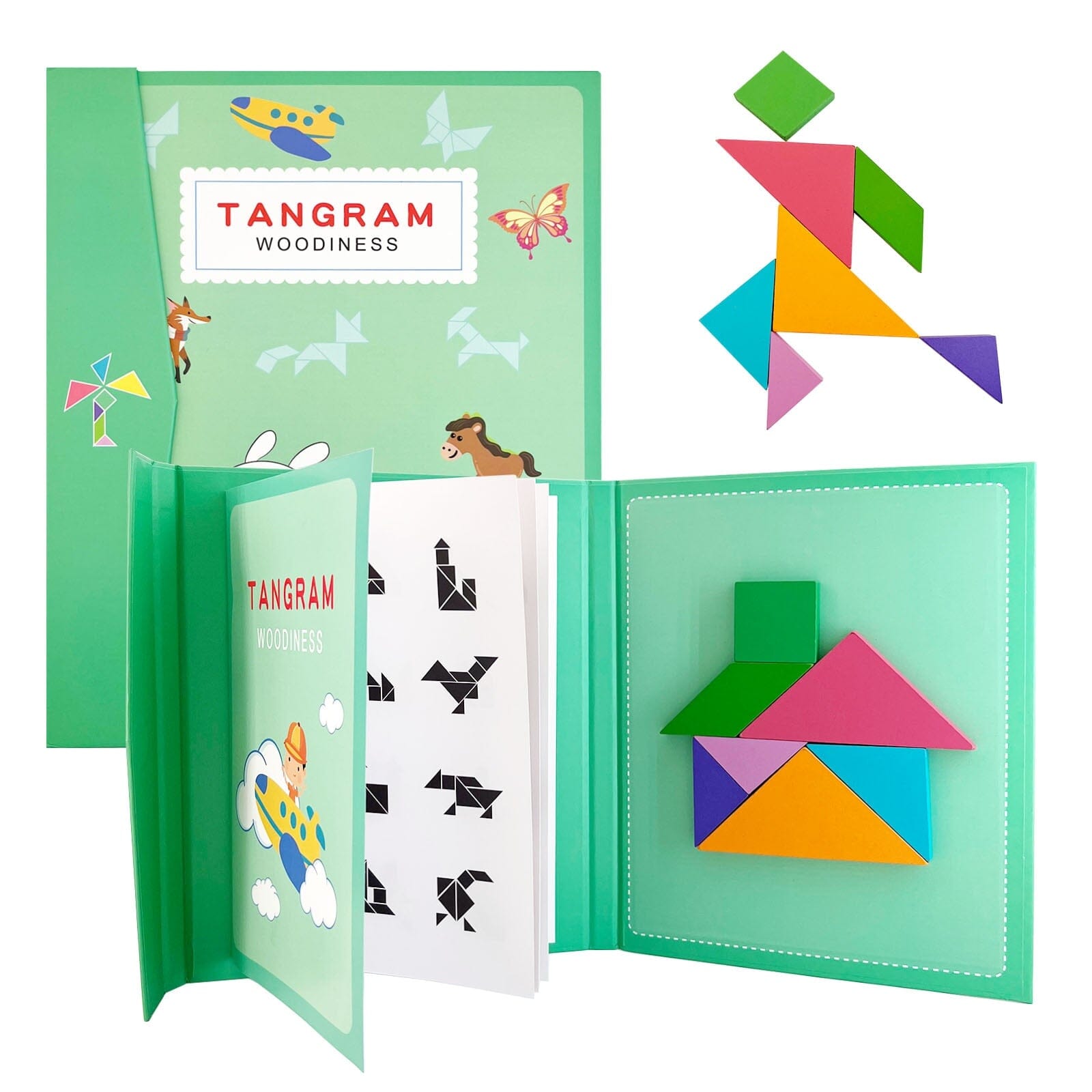 Tangram Criativo - Quebra cabeça magnético 3D Criativaê