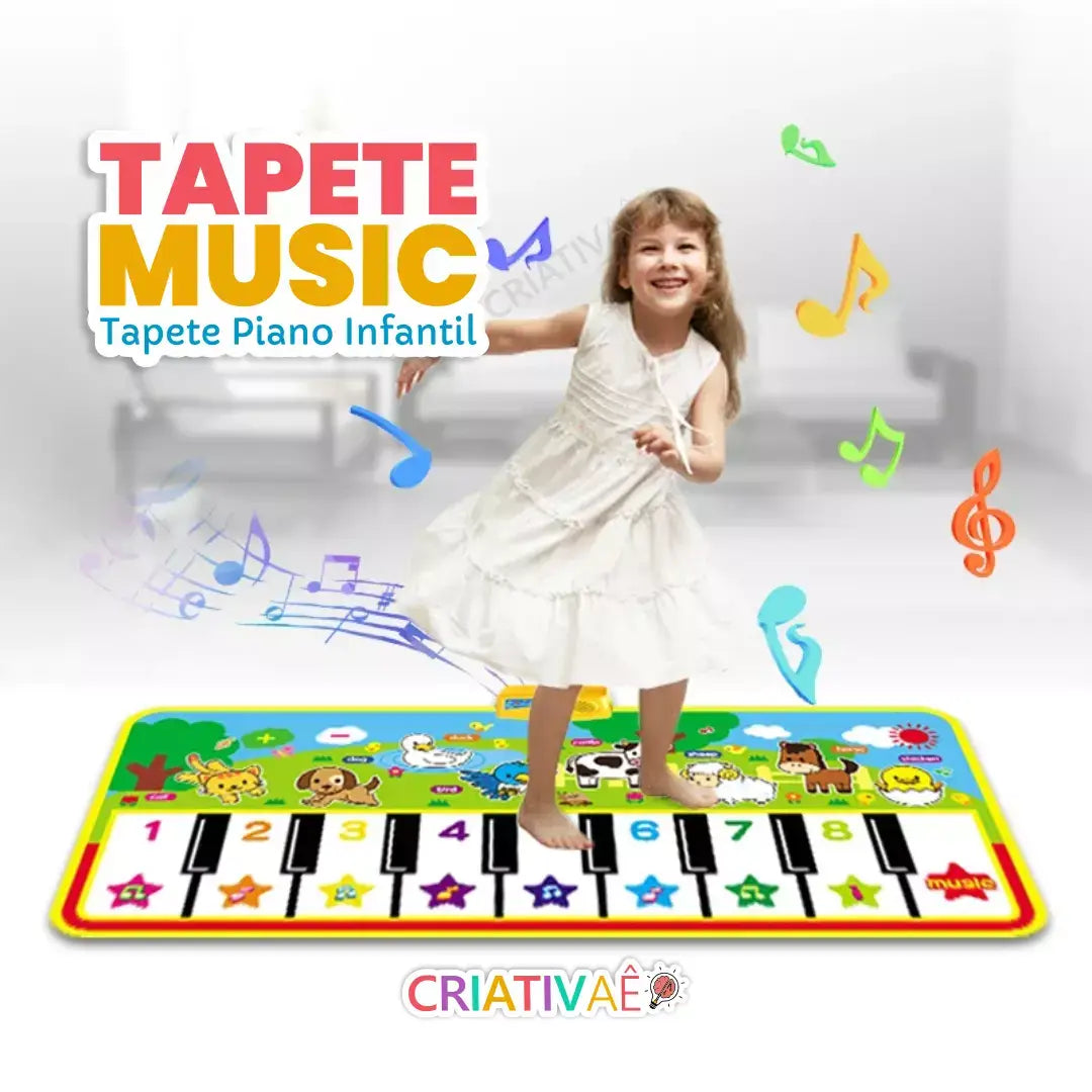 Tapete Music - Tapete Piano Infantil I&C 3 Criativaê