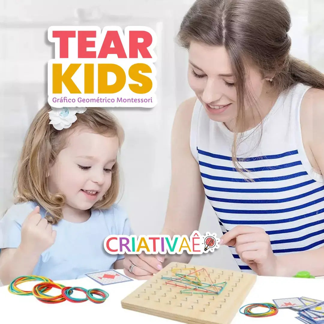 TEAR KIDS™ - Painel Gráfico Geométrico Montessori + Brinde Exclusivo I&C 3 Criativaê