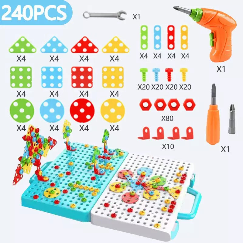 Tecto 3D - Brinquedo de Quebra-cabeça em Mosaico 3D I&C 3 Criativaê KIT 1 (com 240 peças)