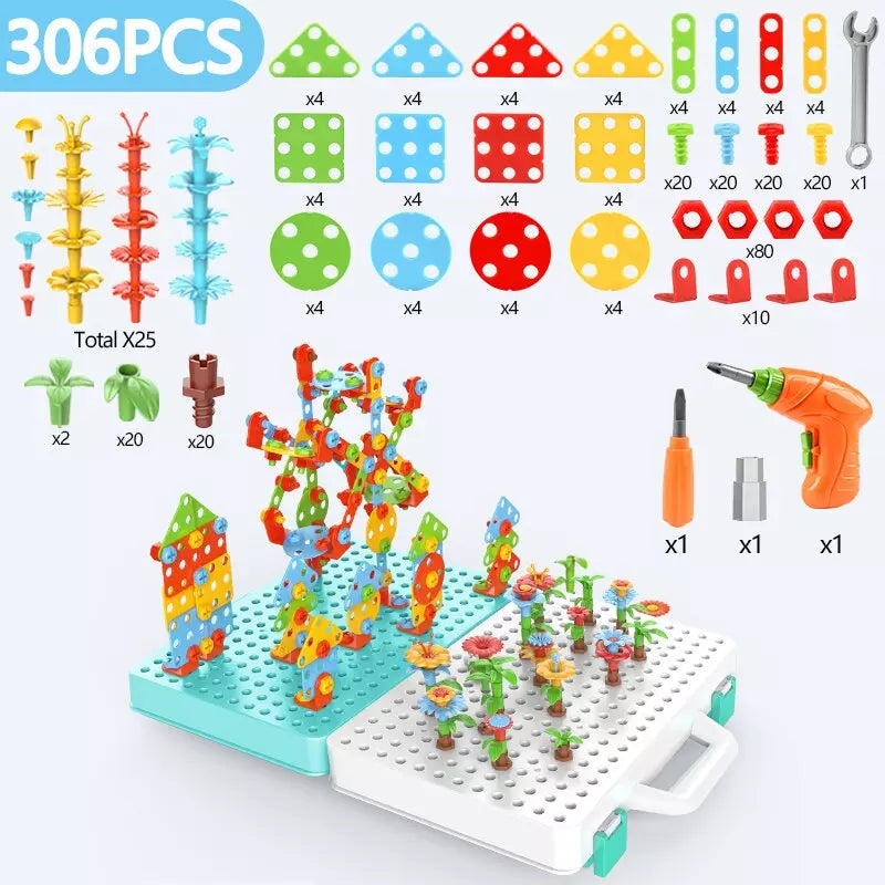 Tecto 3D - Brinquedo de Quebra-cabeça em Mosaico 3D I&C 3 Criativaê KIT 2 (com 306 peças)