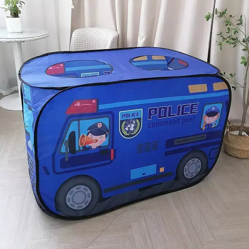 TendCar - Barraquinha Infantil em forma de Carro + Brinde Exclusivo Criativaê Carro de Polícia 