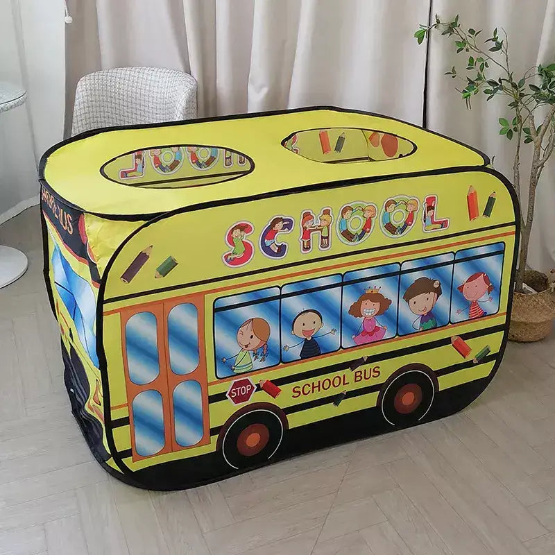 TendCar - Barraquinha Infantil em forma de Carro + Brinde Exclusivo Criativaê Ônibus Escolar