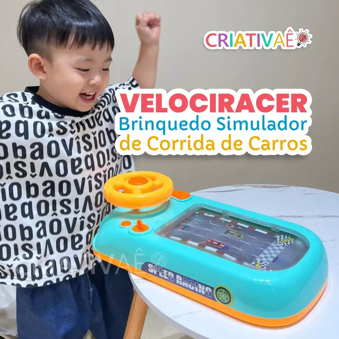 Velociracer - Brinquedo Simulador de Corrida de Carros + Brinde Exclusivo 3+ Criativaê