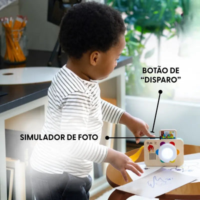 Câmera de Brinquedo Interativa com Sons, Luzes e Aprendizado de Cores | Hape