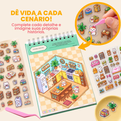Minimundo Criativaê – Cenários 3D para Completar com Mais de 200 Adesivos