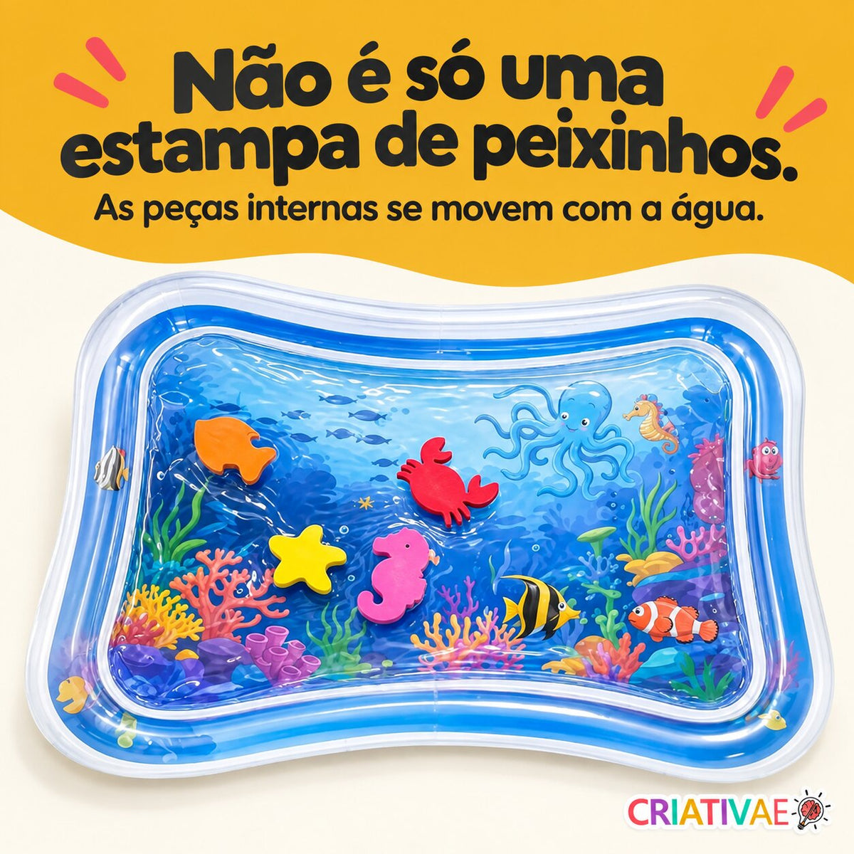 Tapete de Água Interativo para Bebês Criativaê
