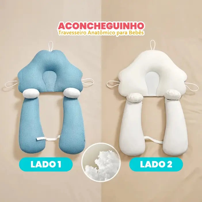 Aconcheguinho - Travesseiro anatômico para bebês premium e antialérgico Aconcheguinho - Travesseiro anatômico para bebês premium e antialérgico Criativaê 