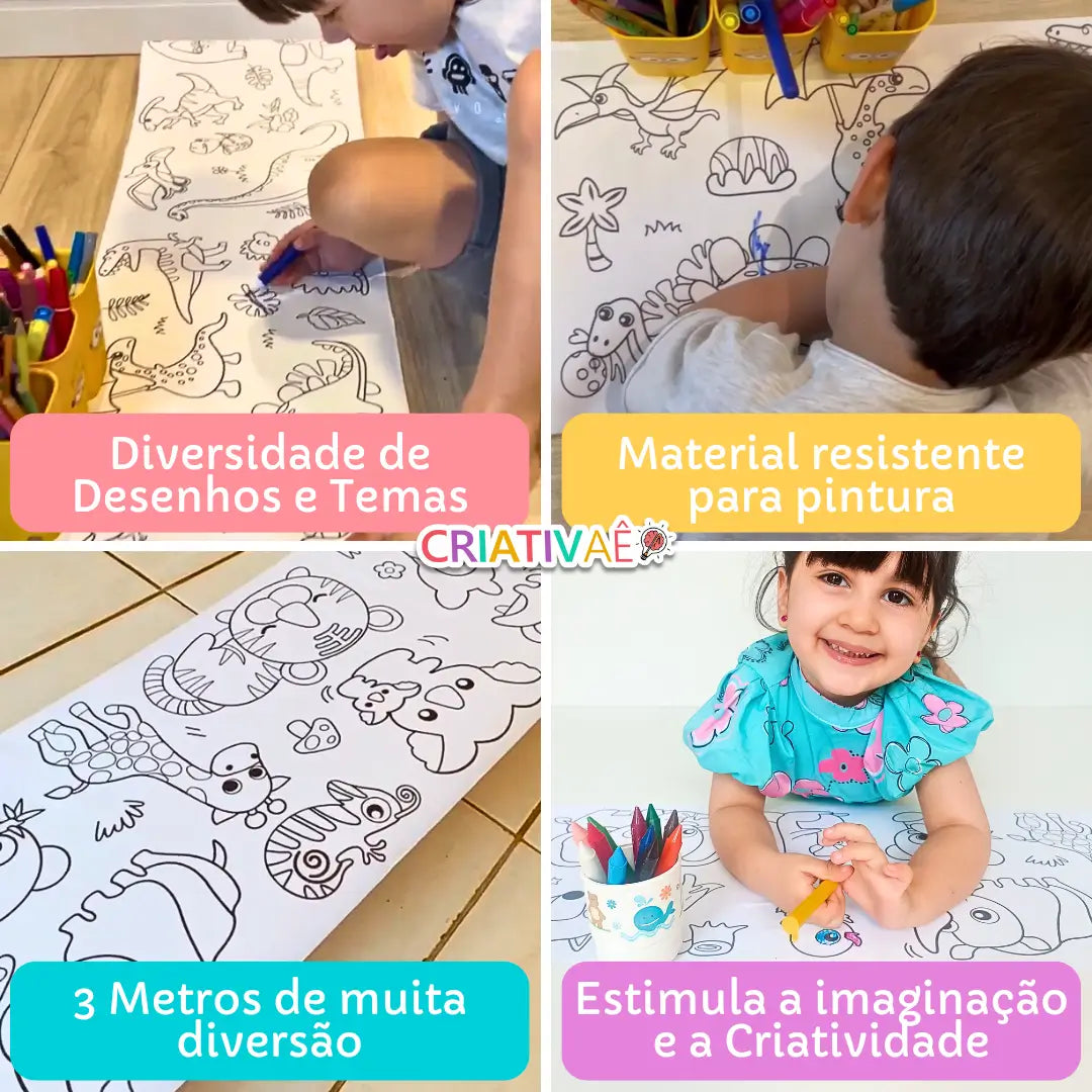 Bobina Criativa de Desenhos (3 Metros e mais de 1000 Desenhos) Bobina Criativa de Desenhos (3 Metros e mais de 1000 Desenhos) Criativaê 