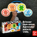 Bateria Musical Infantil de Madeira com Tecnologia Magic Touch Luzes e Ritmos Guiados – Hape