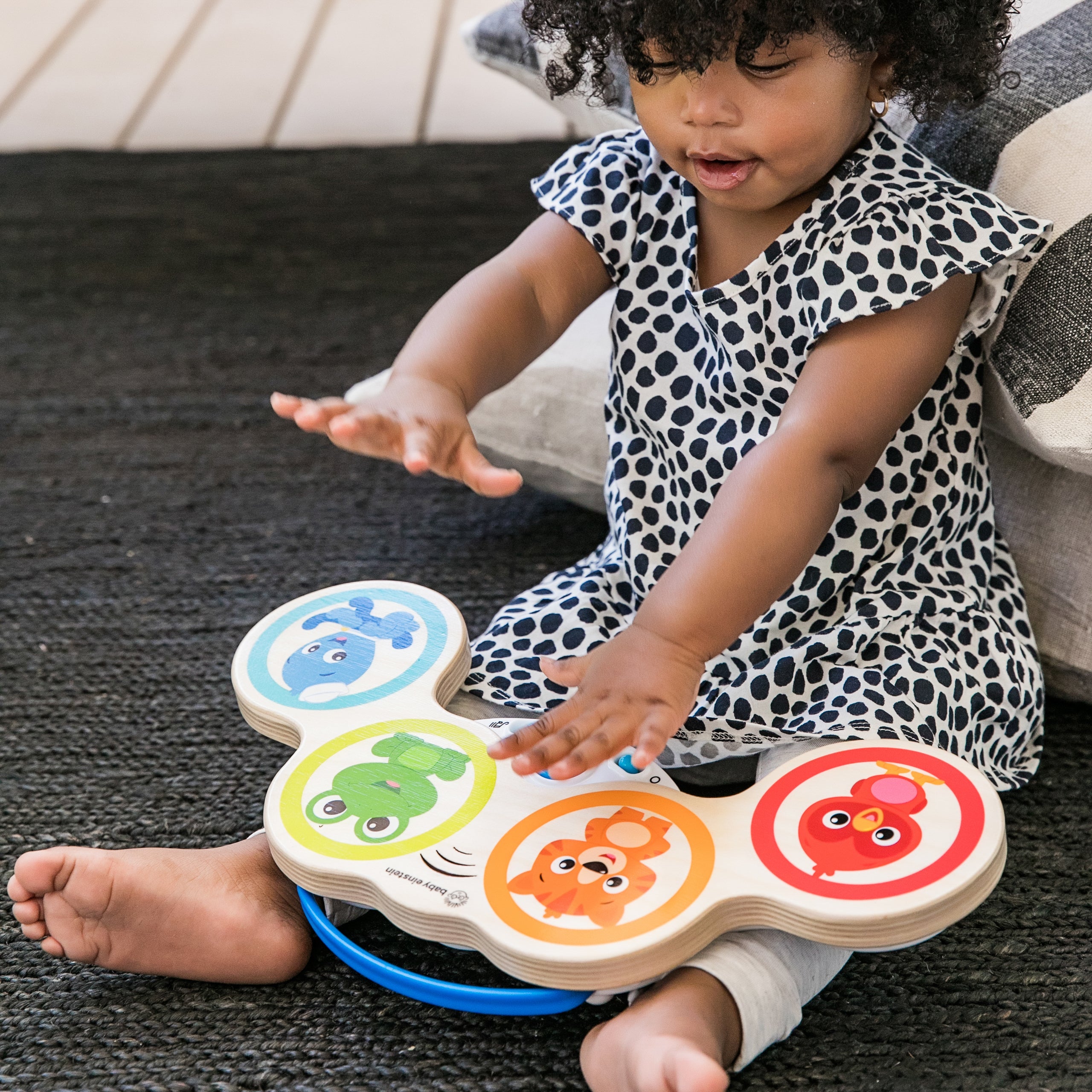 Bateria Musical Infantil de Madeira com Tecnologia Magic Touch Ritmos Guiados – Hape
