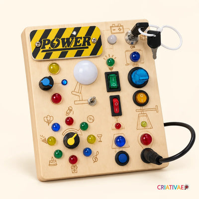 Busy Kids Criativaê - Painel Sensorial Montessori com Luzes