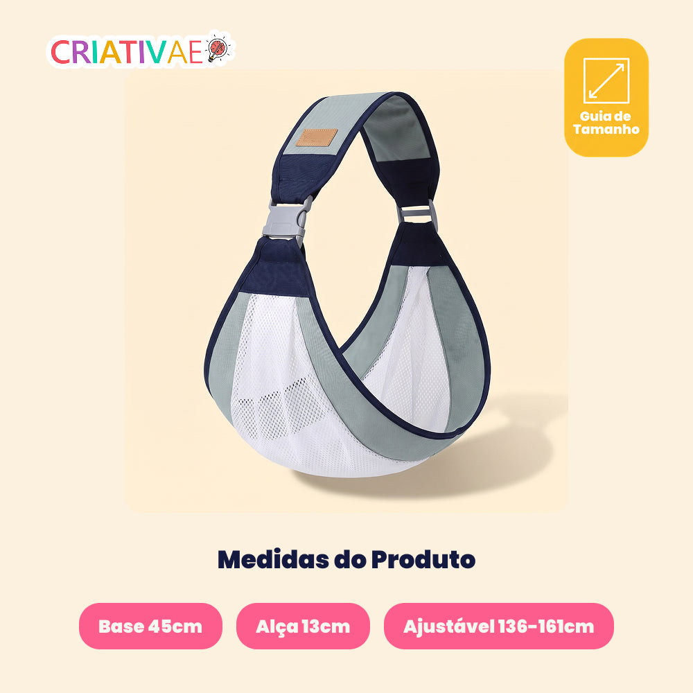 Canguruko Criativaê - Sling Ajustável para Transporte Seguro do Bebê
