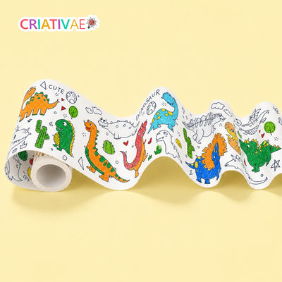 Bobina Criativa Criativaê - Rolo de Colorir de 3 Metros com Mais de 1000 Desenhos Coláveis