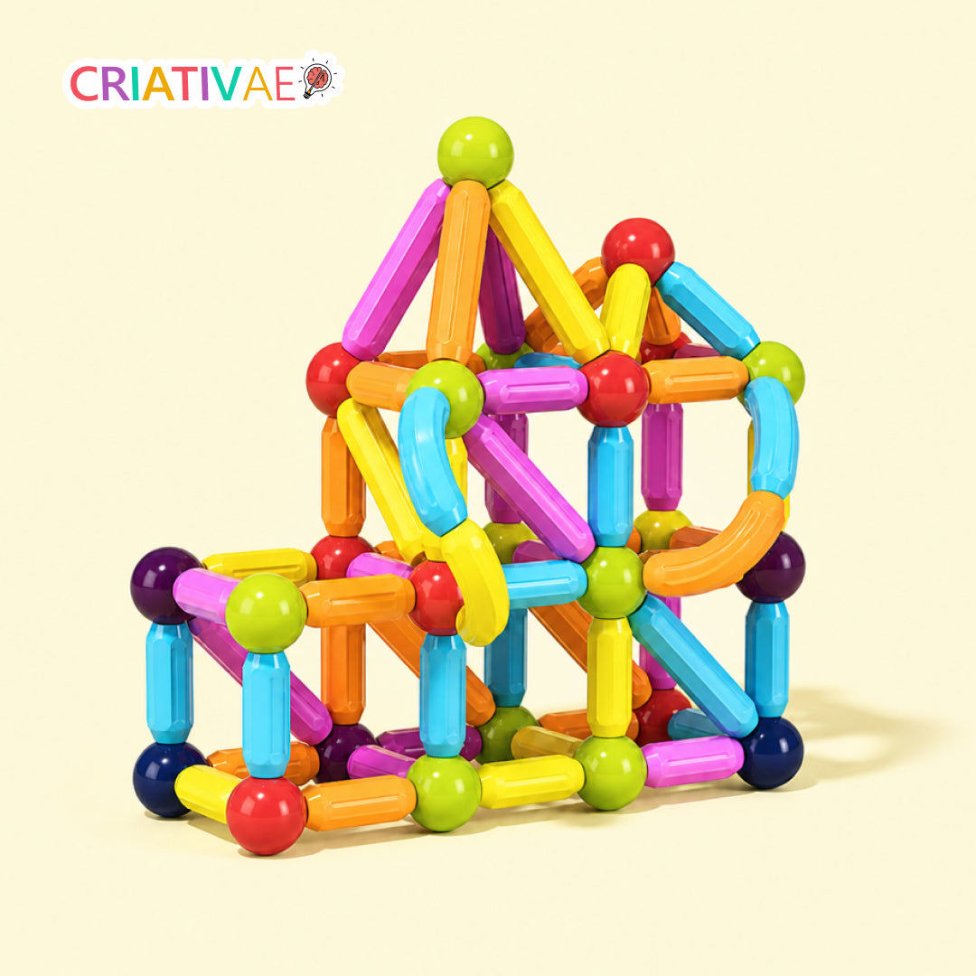 Magna Kids - Conjunto de Bolas e Hastes Magnéticas Criativaê