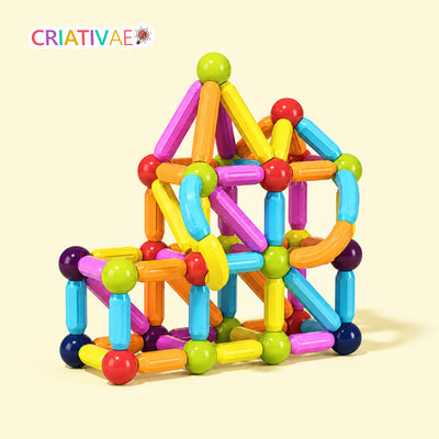 Magna Kids - Conjunto de Bolas e Hastes Magnéticas Criativaê