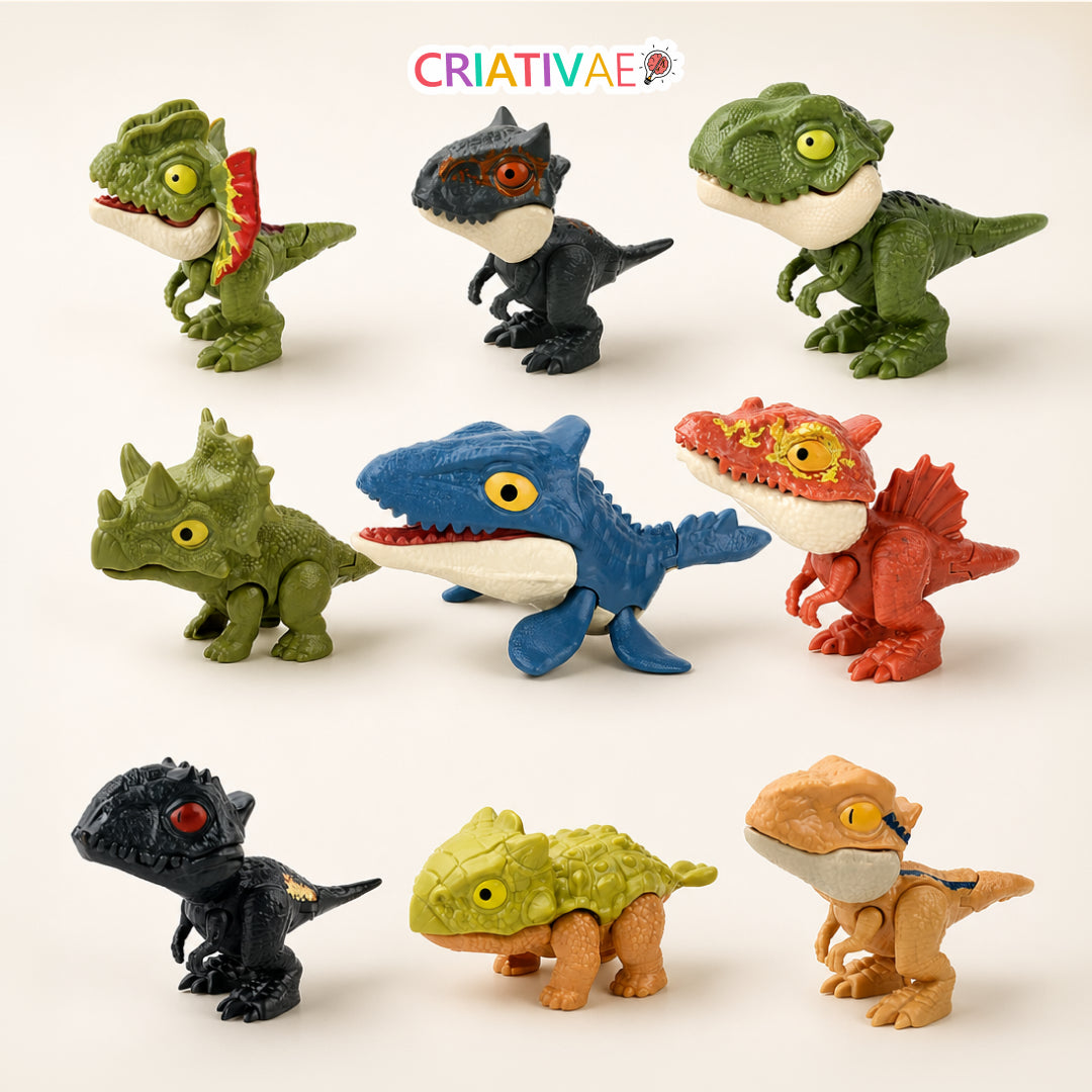 Kit Nhacssauros Criativaê - Kit Dinossauros de Brinquedo Anti-stress