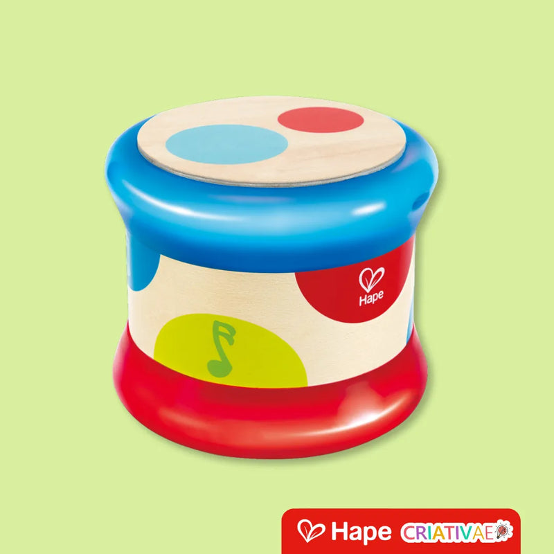 Tambor Musical Infantil de Madeira com Sons Luzes e Ritmos Guiados – Hape