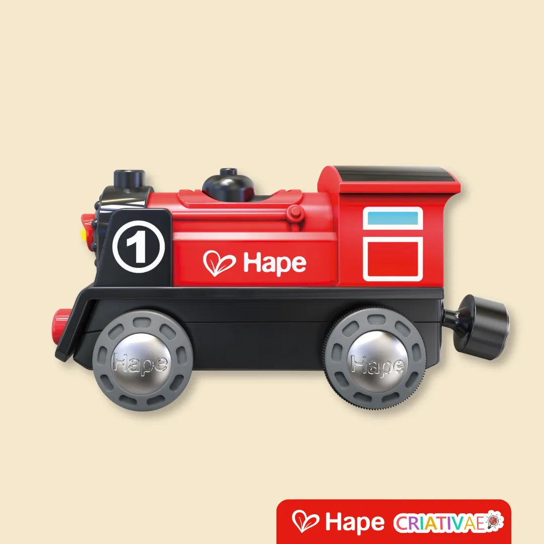 Trenzinho Infantil de Madeira com Luzes e Design Alemão Premium – Hape