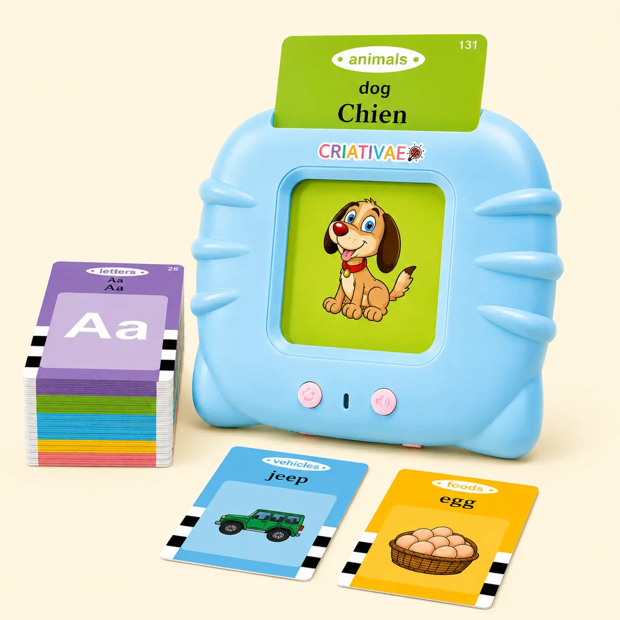 Card Kids - Cards Falantes Educacionais para Desenvolvimento Cognitivo e Linguístico - 224 palavras