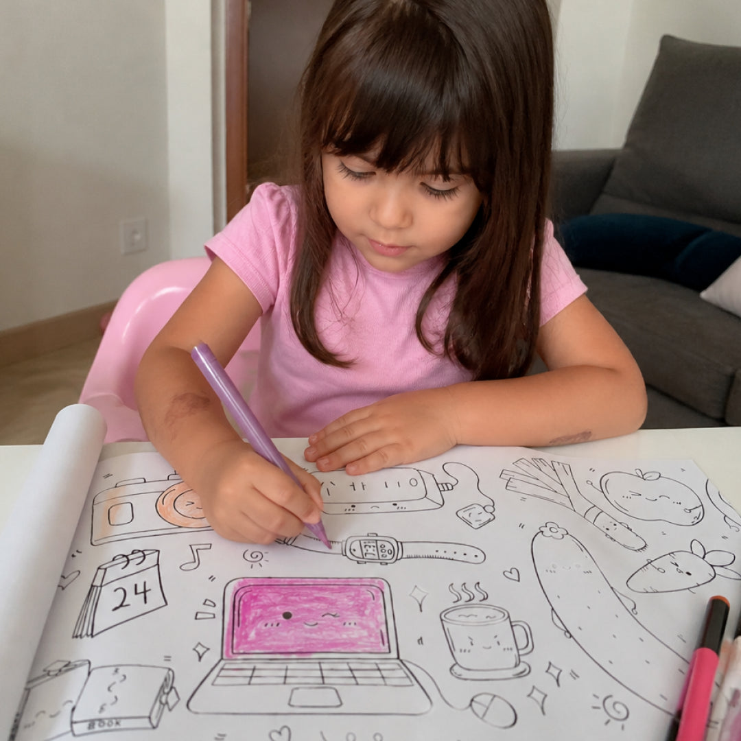 Bobina Criativa Criativaê - Rolo de Colorir de 3 Metros com Mais de 1000 Desenhos Coláveis
