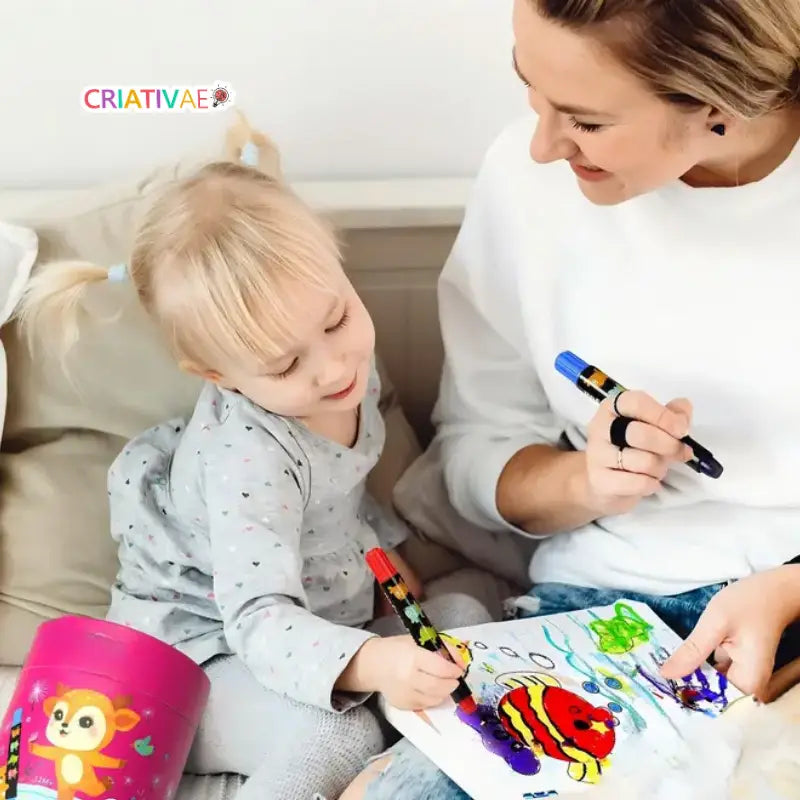 Giz pintura à óleo Jumbo Twistável Criativae – Cores Vivas, Mãos Felizes! | CRIATIVAE