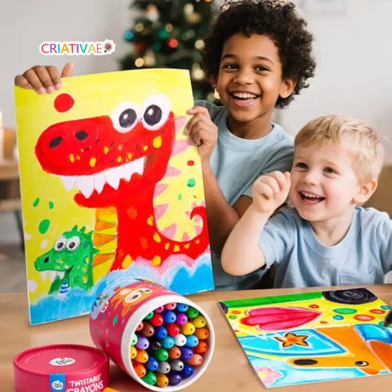 Giz pintura à óleo Jumbo Twistável Criativae – Cores Vivas, Mãos Felizes! | CRIATIVAE