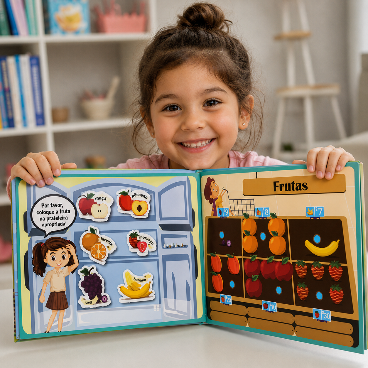 Depois — QuietBook Criativaê - Livro Interativo Montessori de Atividades com Velcro