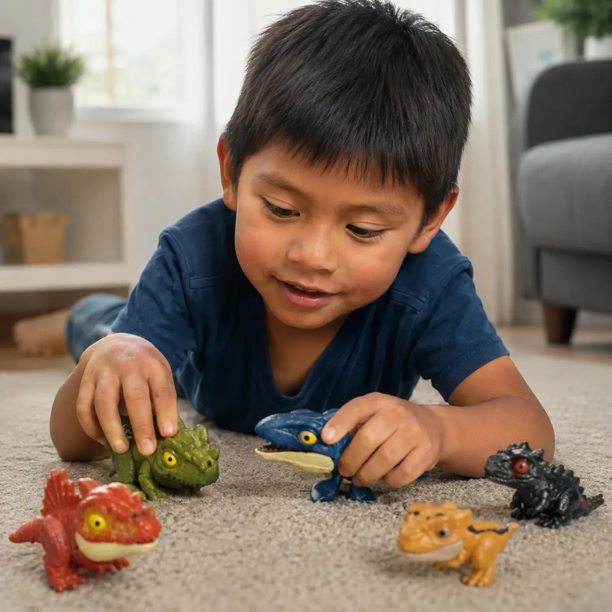 Depois — Kit Nhacssauros Criativaê - Kit Dinossauros de Brinquedo Anti-stress