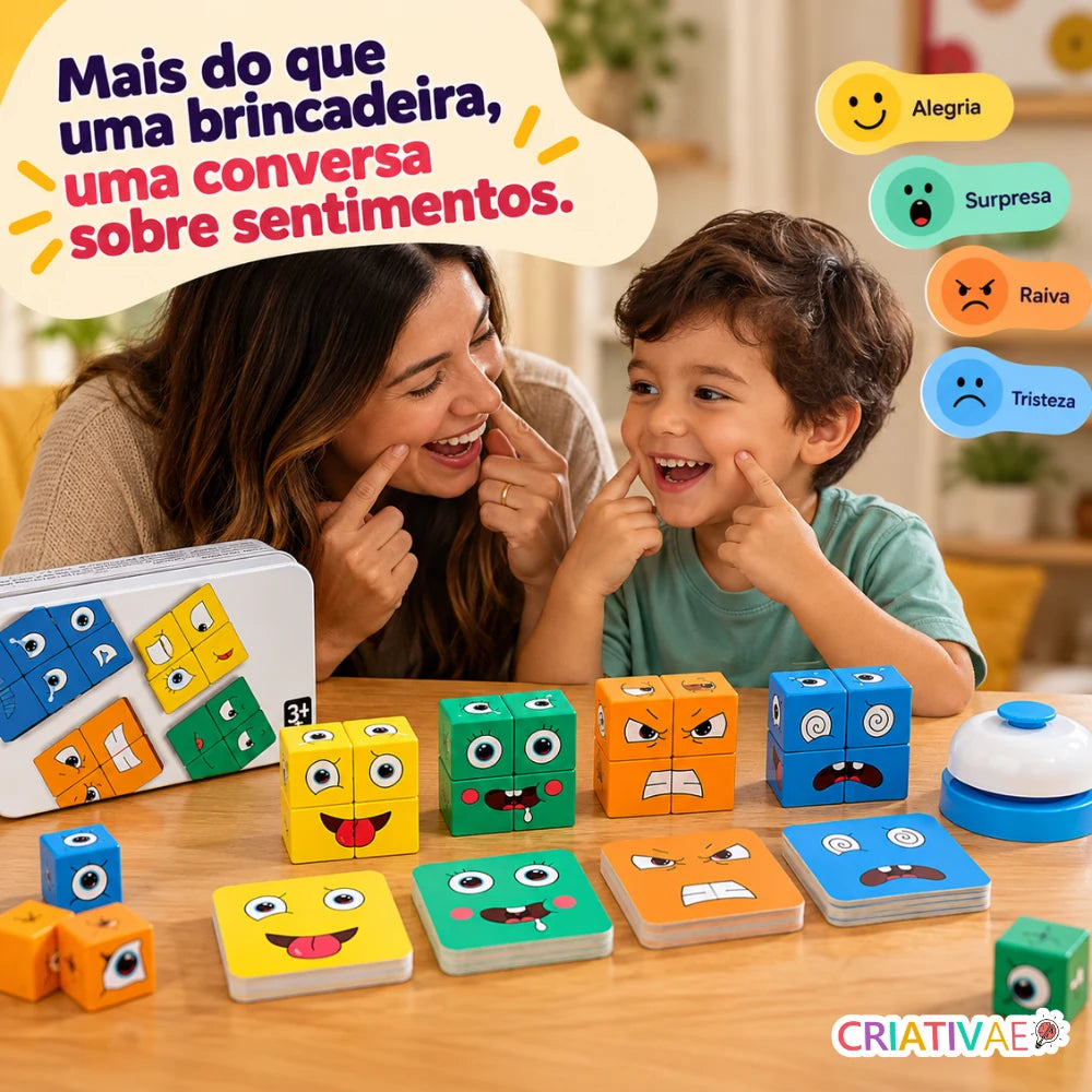 Expressadinho Criativaê - Jogo Educativo de Expressões Faciais e Emoções