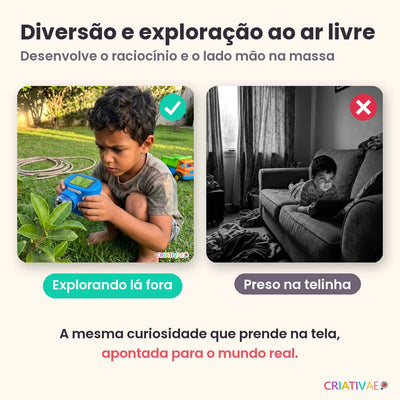 Diversão e exploração ao ar livre com o Micro Kids: explorando lá fora em vez de preso na telinha