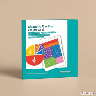 Livro magnético de frações Pizza Math fechado com adesivo Criativaê