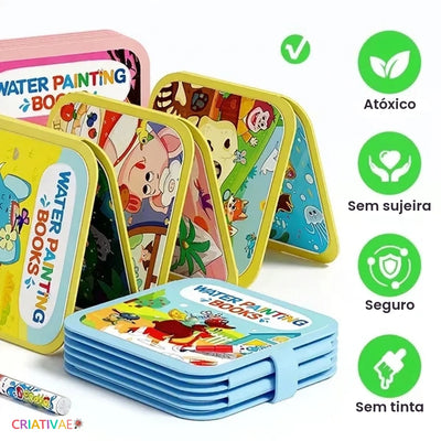 Aqua Book é atóxico, seguro, sem tinta e sem sujeira