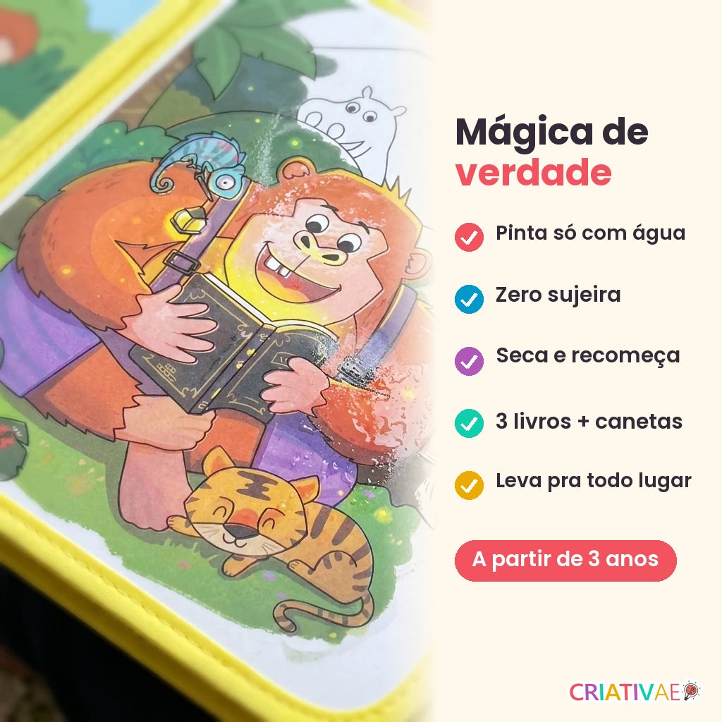 Benefícios do livro mágico de pintura com água Aqua Book