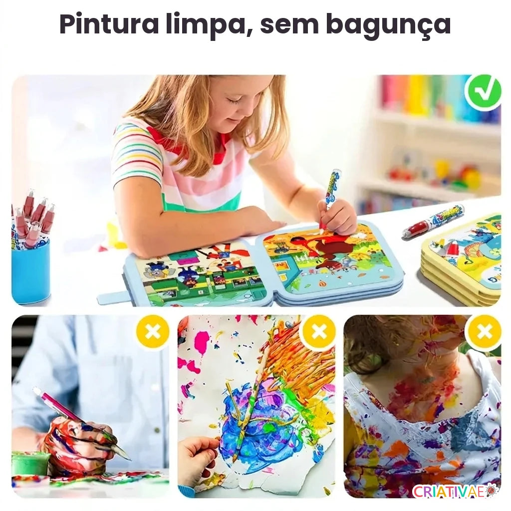 Aqua Book: pintura limpa, sem bagunça de tinta