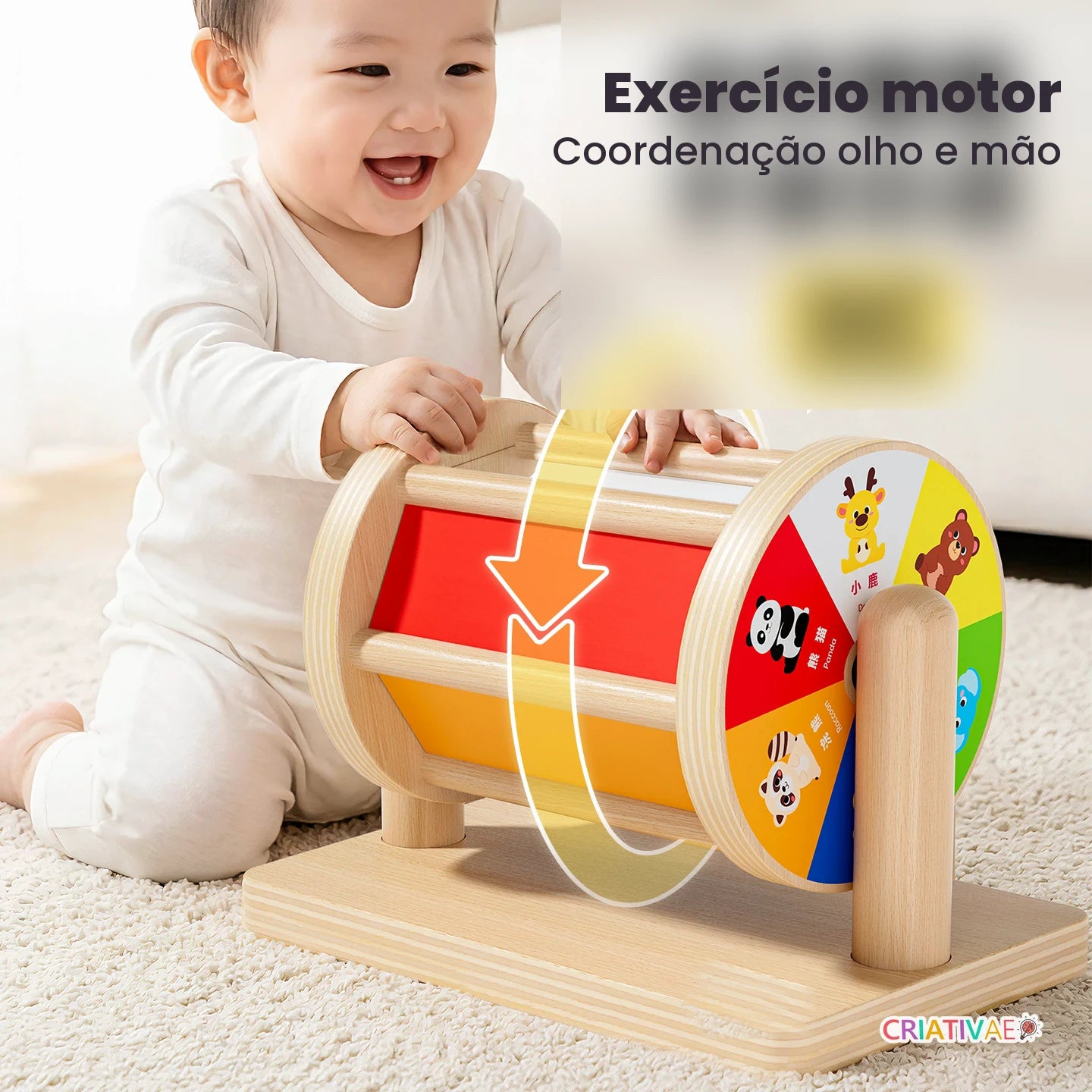 Giro de 360 graus do Tumble Kids treina coordenacao olho e mao