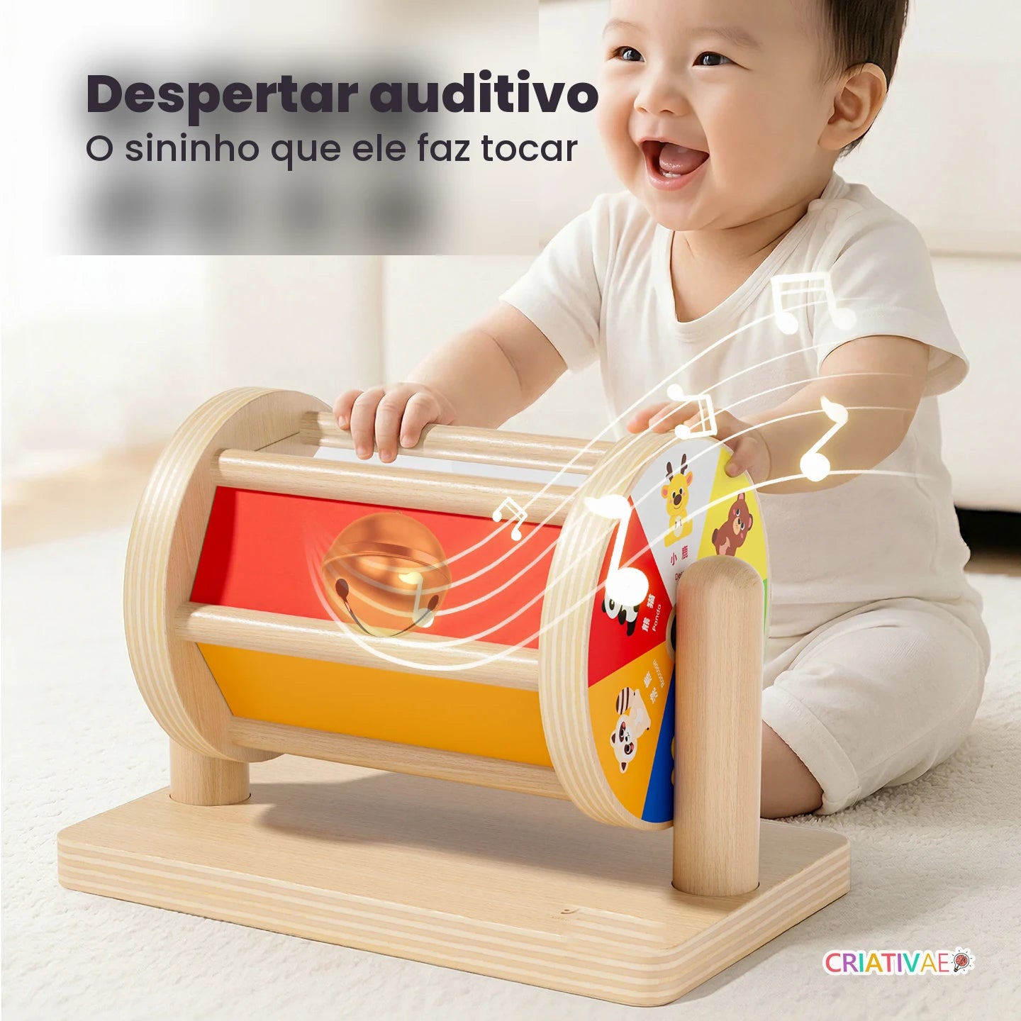 Sininho interno do Tumble Kids desperta a audicao do bebe