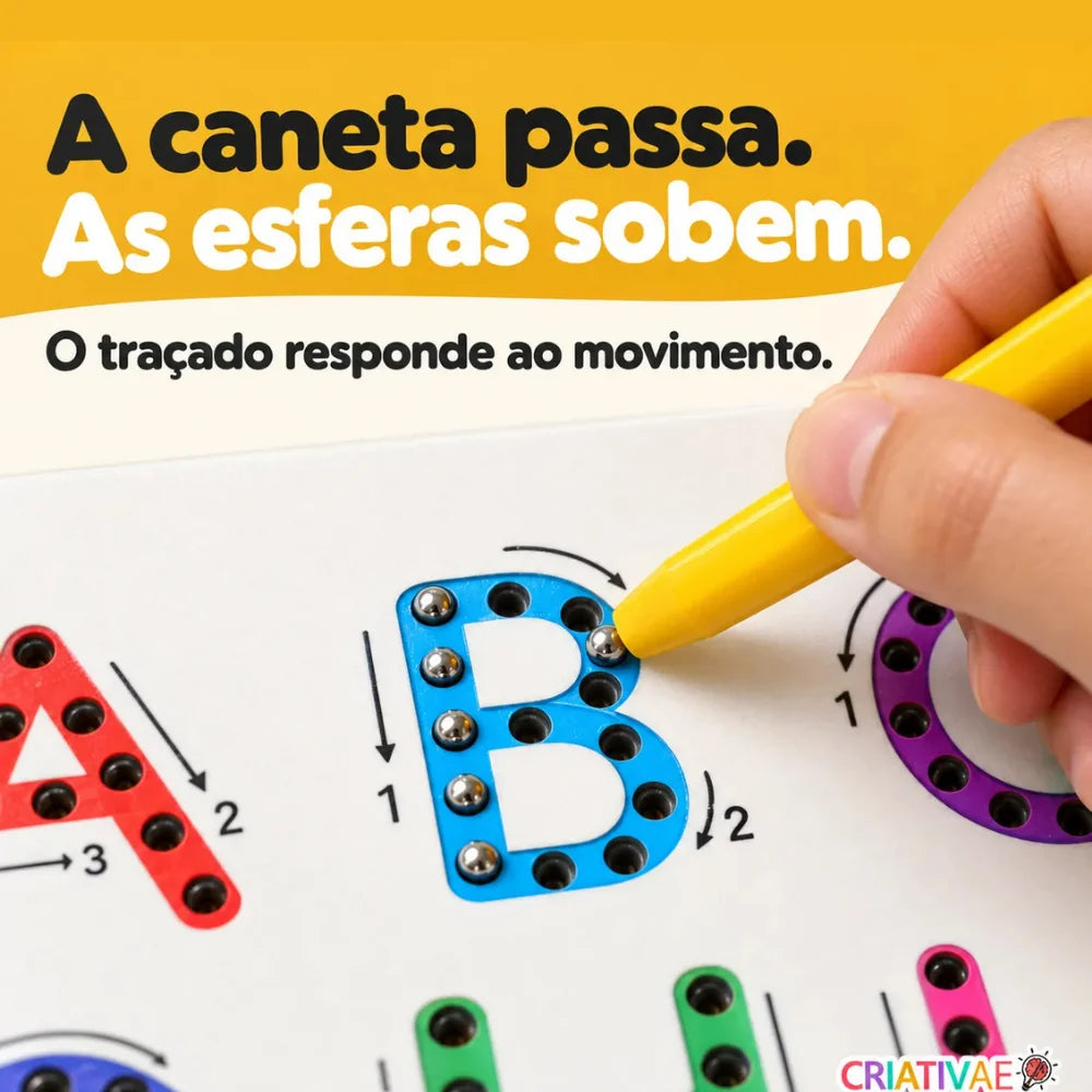 Traçado Criativaê - Quadro Magnético de Letras Dupla Face