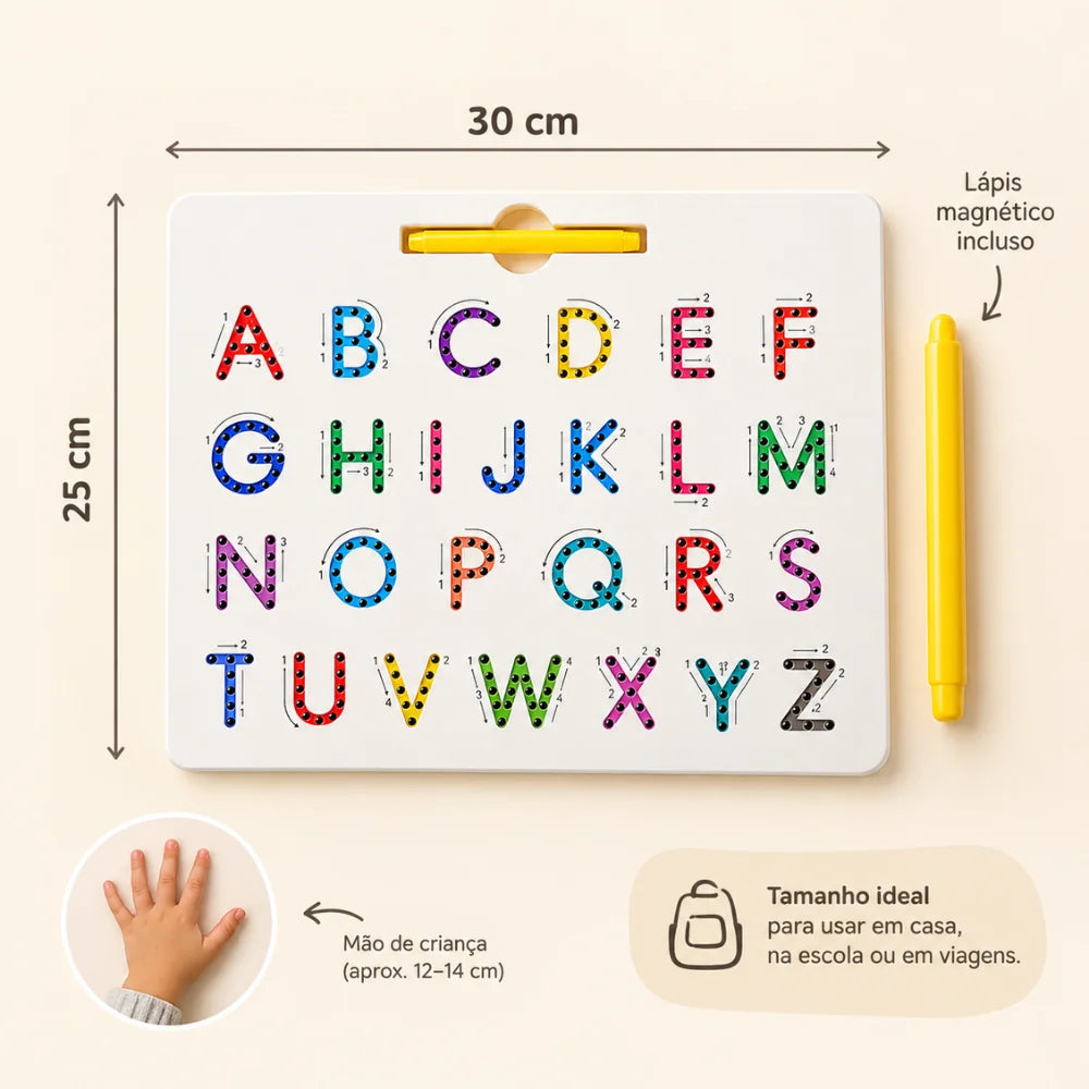 Traçado Criativaê - Quadro Magnético de Letras Dupla Face