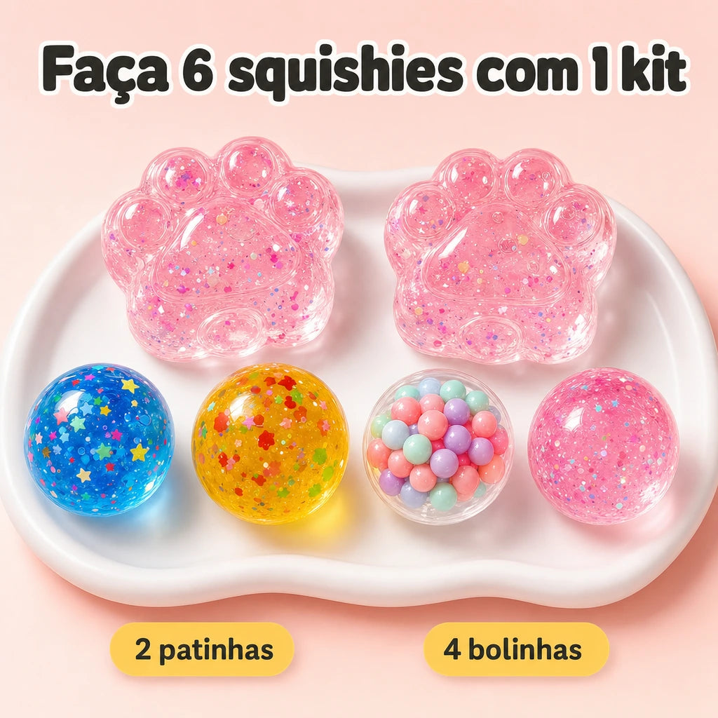 Faça 6 squishies com 1 kit