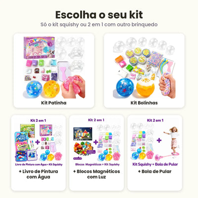 Escolha o seu kit: Kit Patinha, Kit Bolinhas ou kits 2 em 1